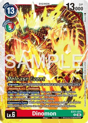 Dinomon [EX11-011] [Dawn of Liberator Release Event Cards] Foil