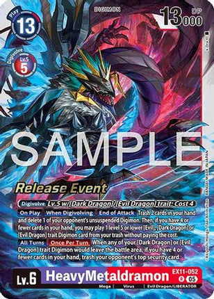 HeavyMetaldramon [EX11-052] [Dawn of Liberator Release Event Cards] Foil