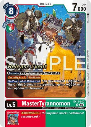 MasterTyrannomon [EX11-010] [Dawn of Liberator Release Event Cards]