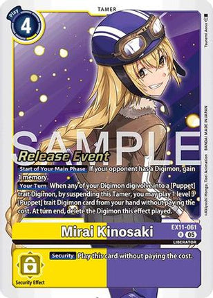 Mirai Kinosaki [EX11-061] [Dawn of Liberator Release Event Cards] Foil