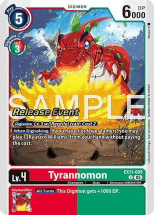 Tyrannomon [EX11-009] [Dawn of Liberator Release Event Cards]