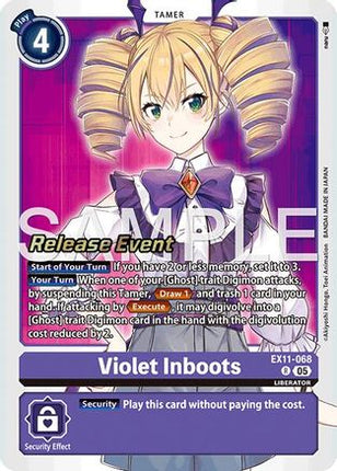 Violet Inboots [EX11-068] [Dawn of Liberator Release Event Cards] Foil