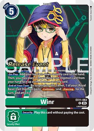 Winr [EX11-063] [Dawn of Liberator Release Event Cards] Foil