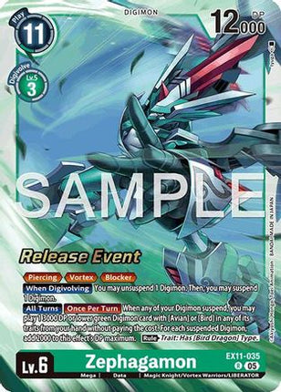 Zephagamon [EX11-035] [Dawn of Liberator Release Event Cards] Foil