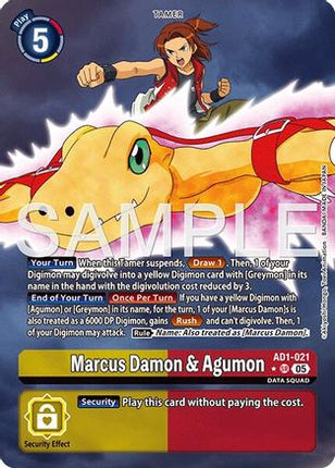 Marcus Damon & Agumon (Alternate Art) [AD1-021] [Advanced Booster Digimon Generation] Foil