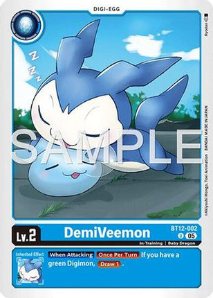 DemiVeemon - BT12-002 (Foil Reprint) [BT12-002] [Advanced Booster Digimon Generation] Foil
