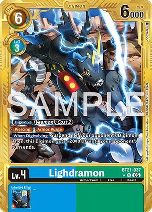 Lighdramon (Gold Border) [BT21-037] [Advanced Booster Digimon Generation] Foil