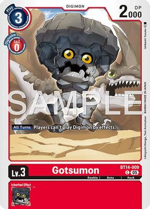 Gotsumon - BT14-009 (Foil Reprint) [BT14-009] [Advanced Booster Digimon Generation] Foil