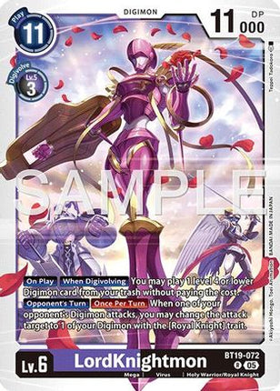LordKnightmon - BT19-072 (Reprint) [BT19-072] [Advanced Booster Digimon Generation] Foil