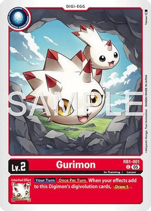 Gurimon (Reprint) [RB1-001] [Advanced Booster Digimon Generation] Foil