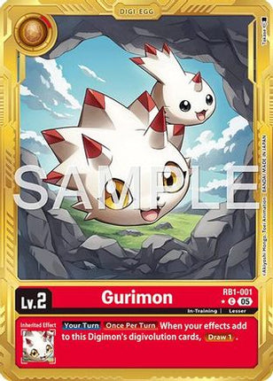 Gurimon (Gold Border) [RB1-001] [Advanced Booster Digimon Generation] Foil