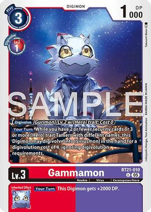 Gammamon - BT21-010 (Reprint) [BT21-010] [Advanced Booster Digimon Generation] Foil