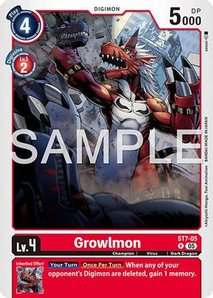 Growlmon (Reprint) [ST7-05] [Advanced Booster Digimon Generation]