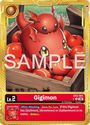 Gigimon (Gold Border) [EX2-001] [Advanced Booster Digimon Generation] Foil