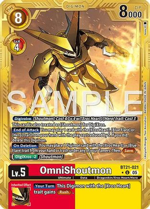 OmniShoutmon (Gold Border) [BT21-021] [Advanced Booster Digimon Generation] Foil