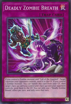 Deadly Zombie Breath [MZMU-EN010] Super Rare 1st Edition