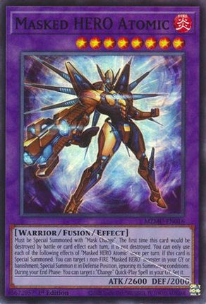 Masked HERO Atomic [MZMU-EN016] Super Rare 1st Edition