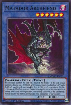 Matador Archfiend [MZMU-EN022] Super Rare 1st Edition