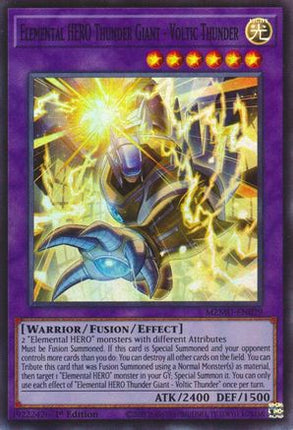 Elemental HERO Thunder Giant - Voltic Thunder [MZMU-EN029] Super Rare 1st Edition