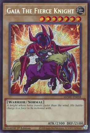 Gaia The Fierce Knight [MZMU-EN058] Secret Rare 1st Edition