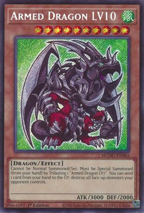 Armed Dragon LV10 [MZMU-EN065] Secret Rare 1st Edition