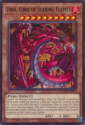 Uria, Lord of Searing Flames [MZMU-EN074] Rare 1st Edition