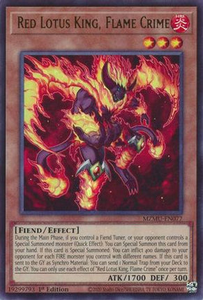 Red Lotus King, Flame Crime [MZMU-EN077] Ultra Rare 1st Edition