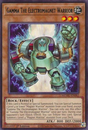 Gamma The Electromagnet Warrior [MZMU-EN082] Rare 1st Edition