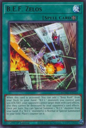 B.E.F. Zelos [MZMU-EN114] Rare 1st Edition