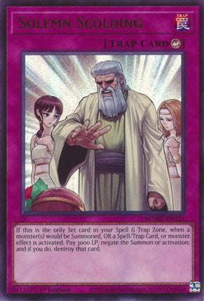 Solemn Scolding [MZMU-EN121] Ultra Rare 1st Edition