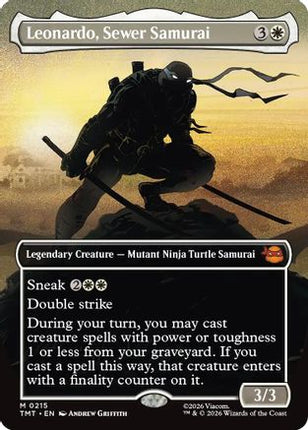 Leonardo, Sewer Samurai (Borderless) [Teenage Mutant Ninja Turtles] Foil