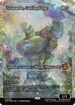 Leonardo, Cutting Edge (Showcase) (Fracture Foil) [Teenage Mutant Ninja Turtles] Foil