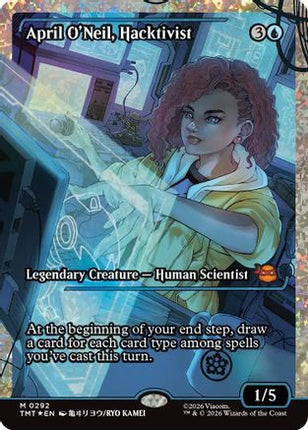 April O'Neil, Hacktivist (0292) (Showcase) (Fracture Foil) [Teenage Mutant Ninja Turtles] Foil