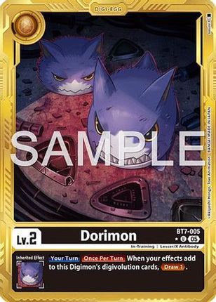 Dorimon (Gold Border) [BT7-005] [Advanced Booster Digimon Generation] Foil