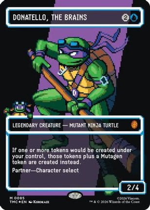 Donatello, the Brains (0085) (Borderless) (Surge Foil) [Commander: Teenage Mutant Ninja Turtles] Foil
