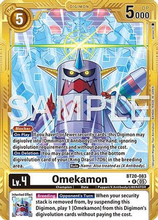 Omekamon (Gold Border) [BT20-083] [Advanced Booster Digimon Generation] Foil