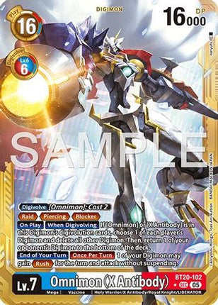Omnimon (X Antibody) (Gold Border) [BT20-102] [Advanced Booster Digimon Generation] Foil
