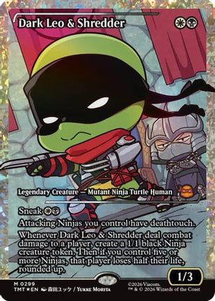 Dark Leo & Shredder (Showcase) (Fracture Foil) [Teenage Mutant Ninja Turtles] Foil
