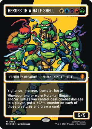 Heroes in a Half Shell (0096) (Borderless) (Surge Foil) [Commander: Teenage Mutant Ninja Turtles] Foil