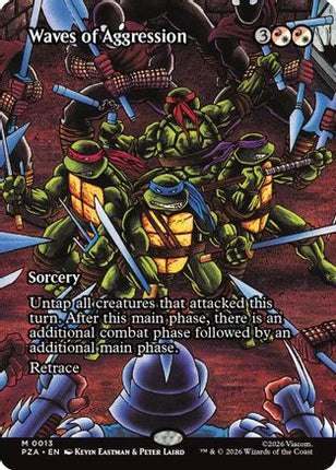 Waves of Aggression (Borderless) [Teenage Mutant Ninja Turtles Eternal-Legal] Foil