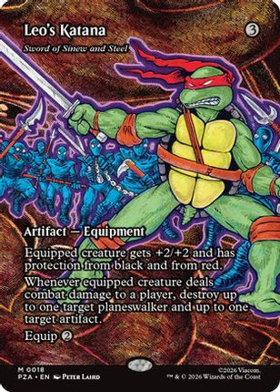 Leo's Katana - Sword of Sinew and Steel (Borderless) [Teenage Mutant Ninja Turtles Eternal-Legal] Foil
