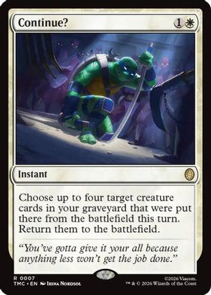 Continue? [Commander: Teenage Mutant Ninja Turtles]