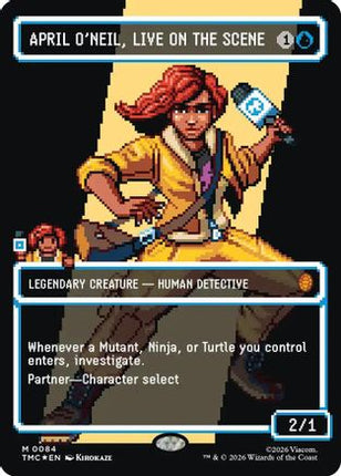April O'Neil, Live on the Scene (Borderless) (Surge Foil) [Commander: Teenage Mutant Ninja Turtles] Foil