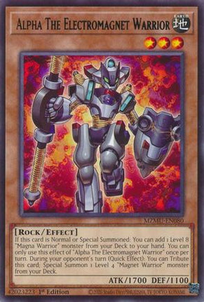 Alpha The Electromagnet Warrior [MZMU-EN080] Rare 1st Edition