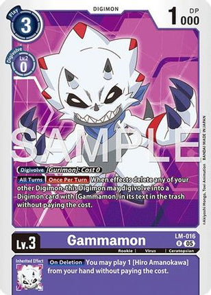 Gammamon [LM-016] [Advanced Booster Digimon Generation] Foil