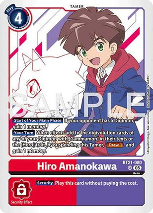 Hiro Amanokawa - BT21-080 (Reprint) [BT21-080] [Advanced Booster Digimon Generation] Foil