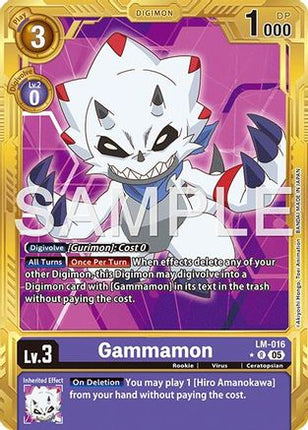 Gammamon (Gold Border) [LM-016] [Advanced Booster Digimon Generation] Foil