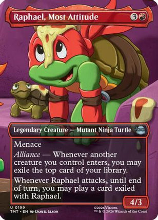 Raphael, Most Attitude (Borderless) [Teenage Mutant Ninja Turtles] Foil