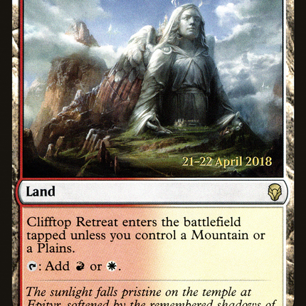 Clifftop Retreat [Dominaria Promos] Prerelease Foil