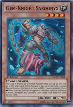 Gem-Knight Sardonyx (Super Rare) [HA07-EN001] 1st Edition